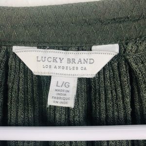 Lucky Brand Tops - Lucky Brand | Hunter Green Waffle Knit Boho Top Lucky Brand Tops - Lucky Brand | Hunter Green Waffle Knit Boho Top